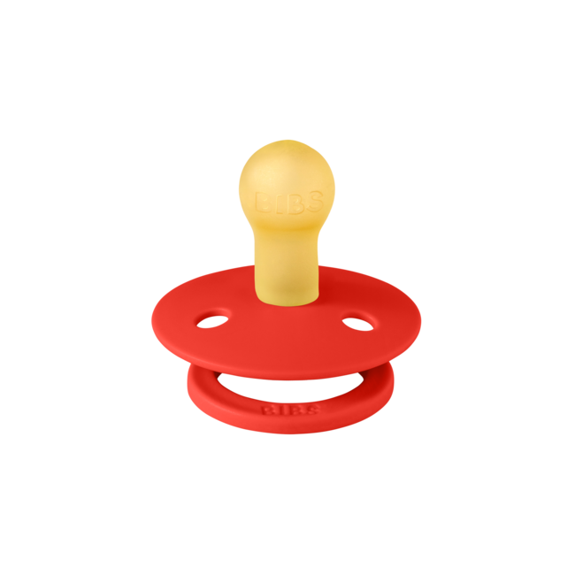 BIBS - Colour Fopspeen - Rond - Maat 1 - Vanilla/Candy Apple - 2 Stuks