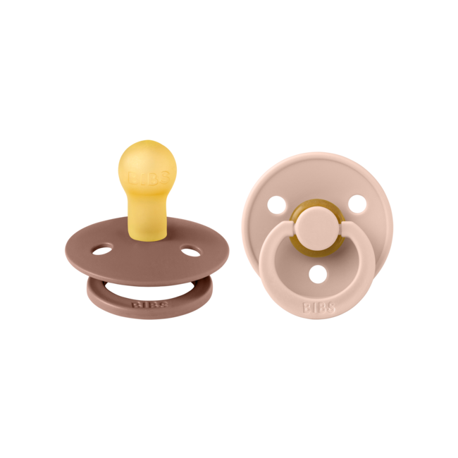 BIBS - Colour Fopspeen - Rond - Maat 3 - Woodchuck/Blush - 2 Stuks