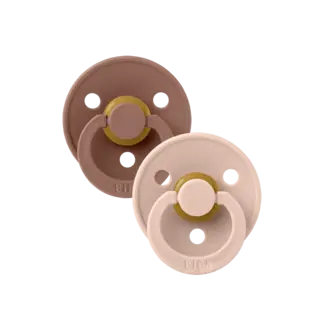 Bibs BIBS - Colour Fopspeen - Rond - Maat 3 - Woodchuck/Blush - 2 Stuks
