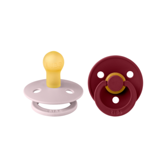 Bibs BIBS - Colour Fopspeen - Rond - Maat 1 - Pink Plum/Elderberry - 2 Stuks