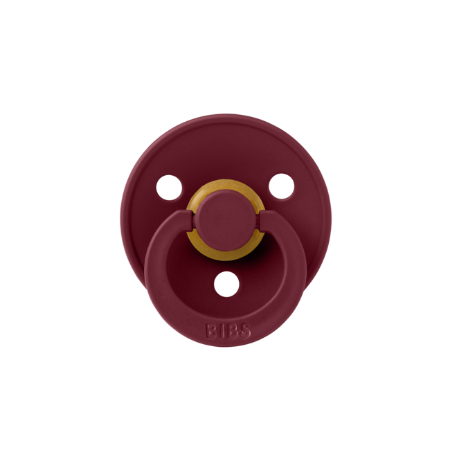 BIBS - Colour Fopspeen - Rond - Maat 1 - Pink Plum/Elderberry - 2 Stuks