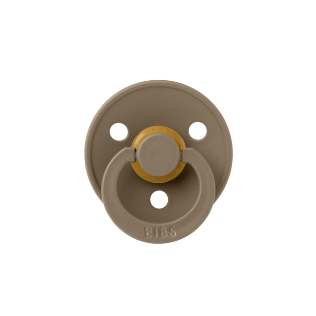 BIBS - Colour Fopspeen - Rond - Maat 1 - Mocha/Dark Oak - 2 Stuks