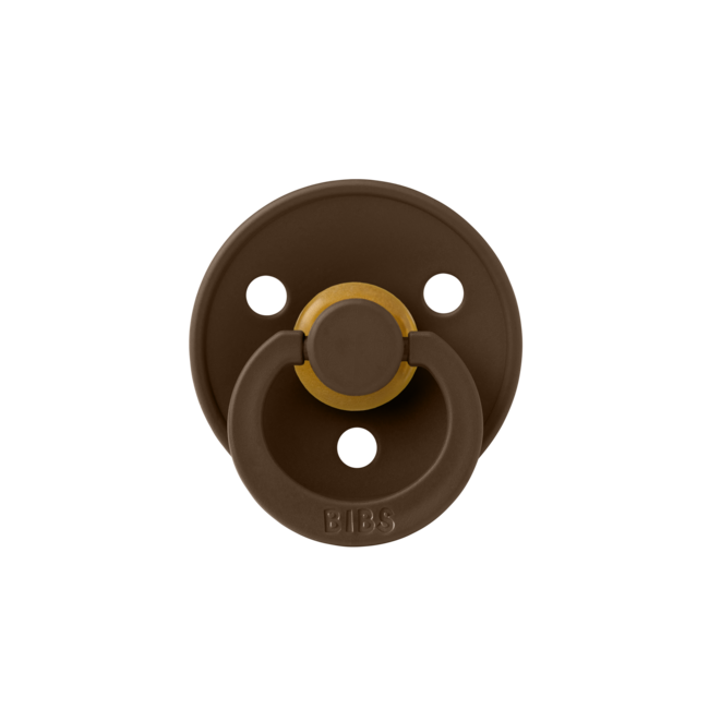 BIBS - Colour Fopspeen - Rond - Maat 1 - Mocha/Dark Oak - 2 Stuks