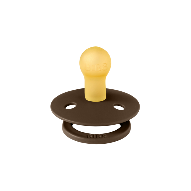 BIBS - Colour Fopspeen - Rond - Maat 1 - Mocha/Dark Oak - 2 Stuks