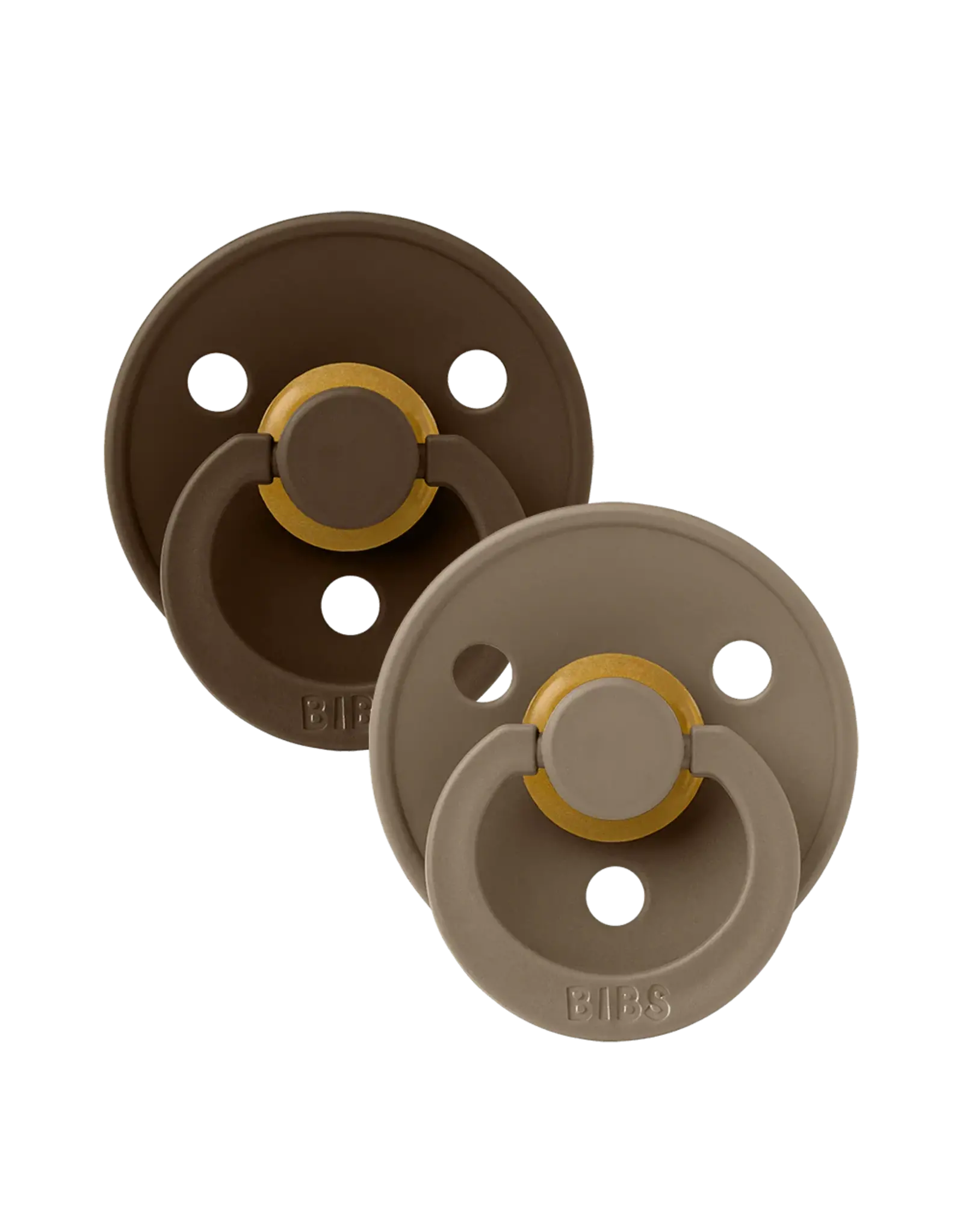 Bibs  Colour Fopspeen - Rond - Maat 1 - Mocha/Dark Oak - 2 Stuks