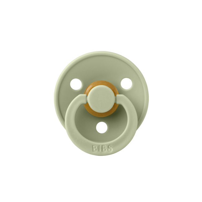 BiBS - Colour Pacifier - Stage 1 Fopspeen - 0+ maanden - 2 stuks - Ivory / Sage