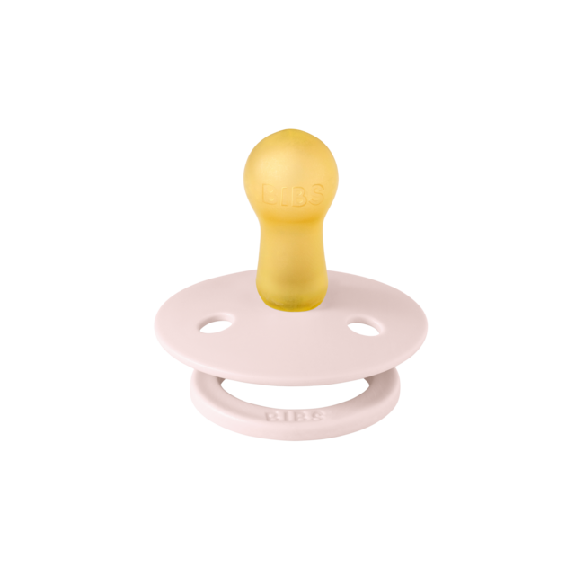 BIBS - Colour Fopspeen - Rond - Maat 1 - Pale Butter/Petal - 2 Stuks