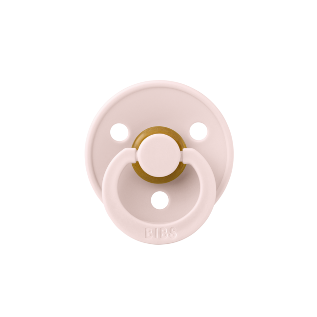 BIBS - Colour Fopspeen - Rond - Maat 1 - Pale Butter/Petal - 2 Stuks