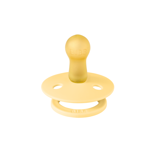 BIBS - Colour Fopspeen - Rond - Maat 1 - Pale Butter/Petal - 2 Stuks