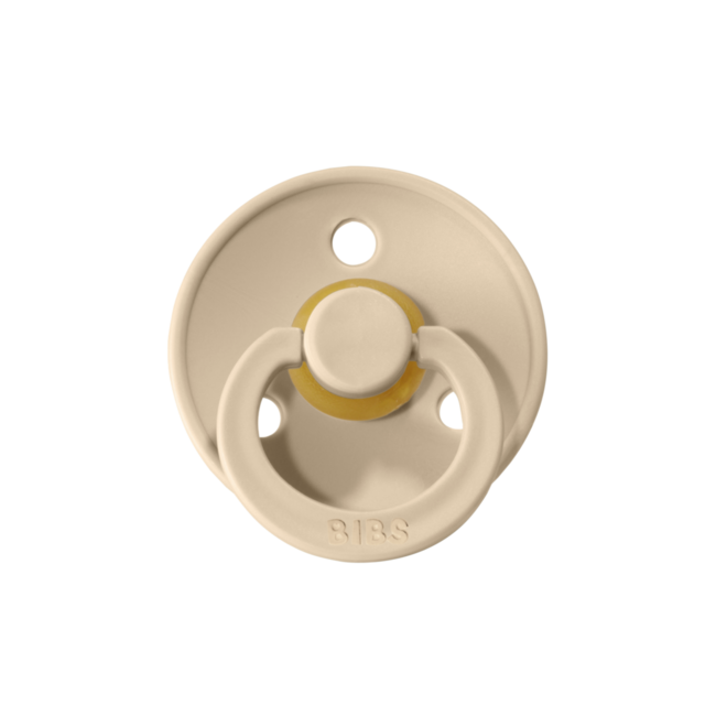 BIBS - Colour Fopspeen - Rond - Maat 2 - Vanilla/Peach - 2 Stuks