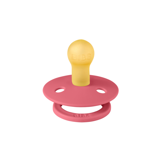 BIBS - Colour Fopspeen - Rond - Maat 2 - Coral/Ruby - 2 Stuks
