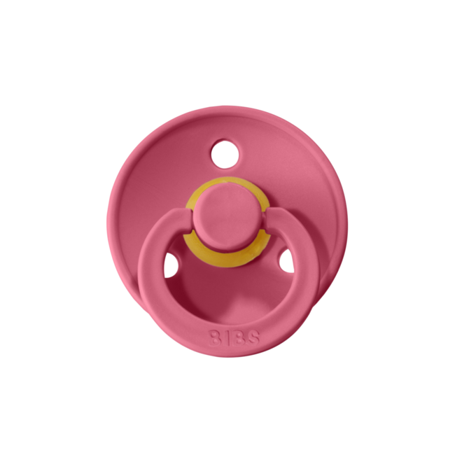 BIBS - Colour Fopspeen - Rond - Maat 2 - Coral/Ruby - 2 Stuks