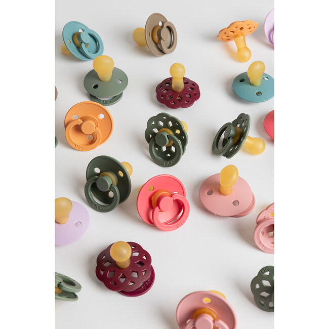 BIBS - Colour Fopspeen - Rond - Maat 2 - Dusty Pink/Coral - 2 Stuks