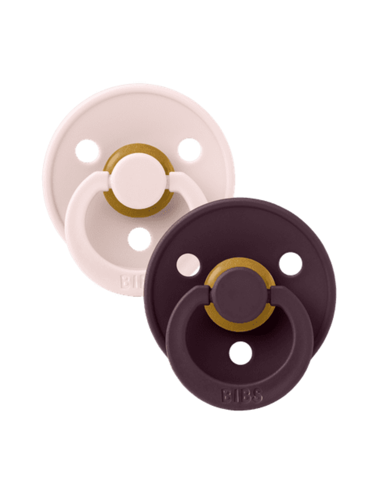 Bibs  Colour Fopspeen - Rond - Maat 1 - Petal/Plum - 2 Stuks