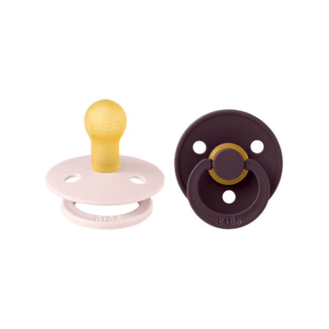 BIBS - Colour Fopspeen - Rond - Maat 2 - Petal/Plum - 2 Stuks