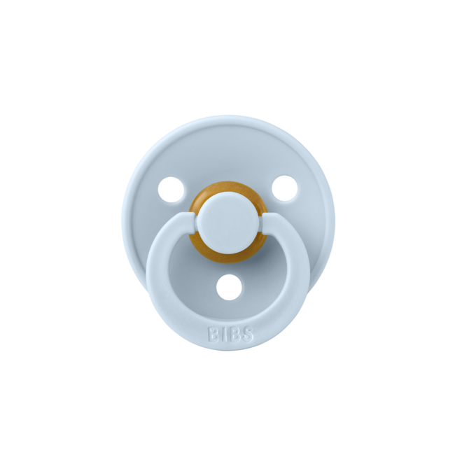 BiBS - Colour Pacifier - Stage 1 Fopspeen - 0+ maanden - 2 stuks - Iron / Baby Blue