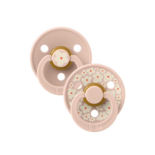 Bibs BIBS – Studio Collection - Fopspeen - Rond – Jasmine/Blush – Maat 2 – 2 Stuks