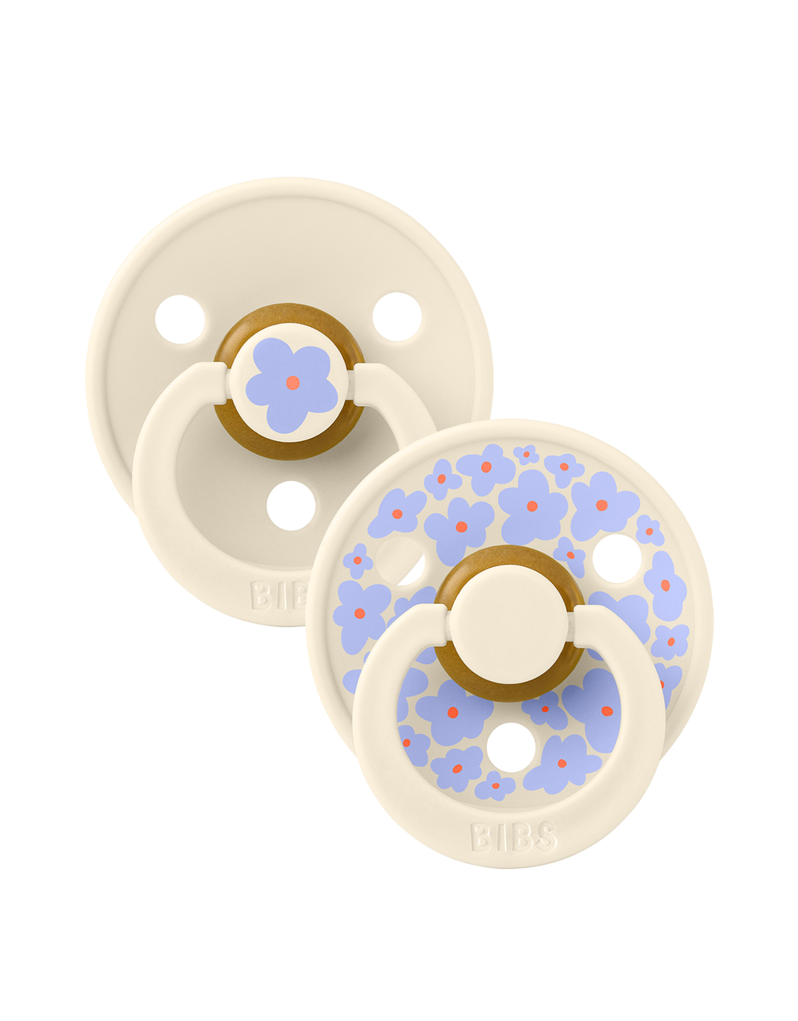 Bibs – Studio Collection - Fopspeen - Rond – Jasmine/Ivory – Maat 2 – 2 Stuks