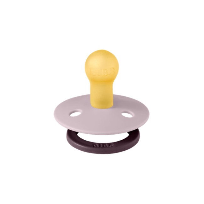 BIBS – Studio Collection - Fopspeen - Rond – Dusky Lilac/Plum – Maat 1 – 2 Stuks