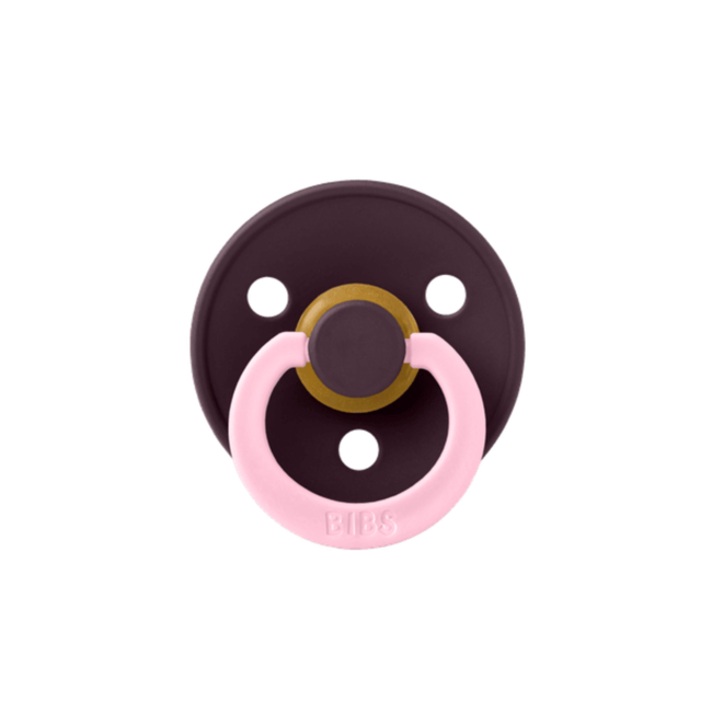 BIBS – Studio Collection - Fopspeen - Rond – Dusky Lilac/Plum – Maat 1 – 2 Stuks