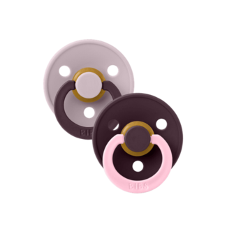 Bibs BIBS – Studio Collection - Fopspeen - Rond – Dusky Lilac/Plum – Maat 1 – 2 Stuks