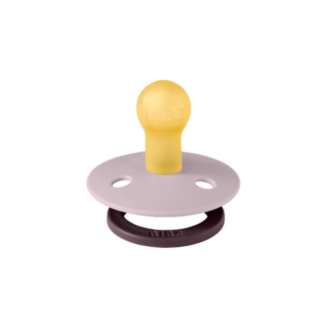 BIBS – Studio Collection - Fopspeen - Rond – Dusky Lilac/Plum – Maat 2 – 2 Stuks