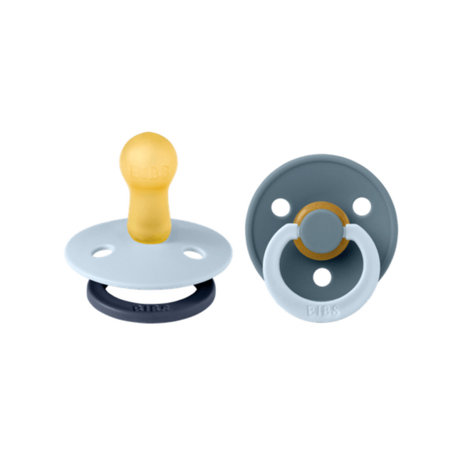 BIBS – Studio Collection - Fopspeen - Rond – Baby Blue/Petrol – Maat 2 – 2 Stuks