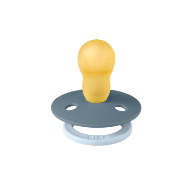 BIBS – Studio Collection - Fopspeen - Rond – Baby Blue/Petrol – Maat 1 – 2 Stuks