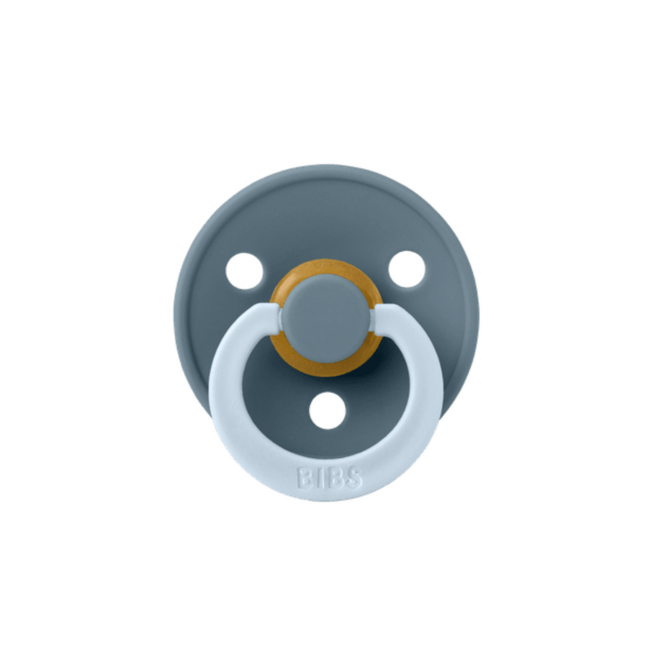 BIBS – Studio Collection - Fopspeen - Rond – Baby Blue/Petrol – Maat 1 – 2 Stuks
