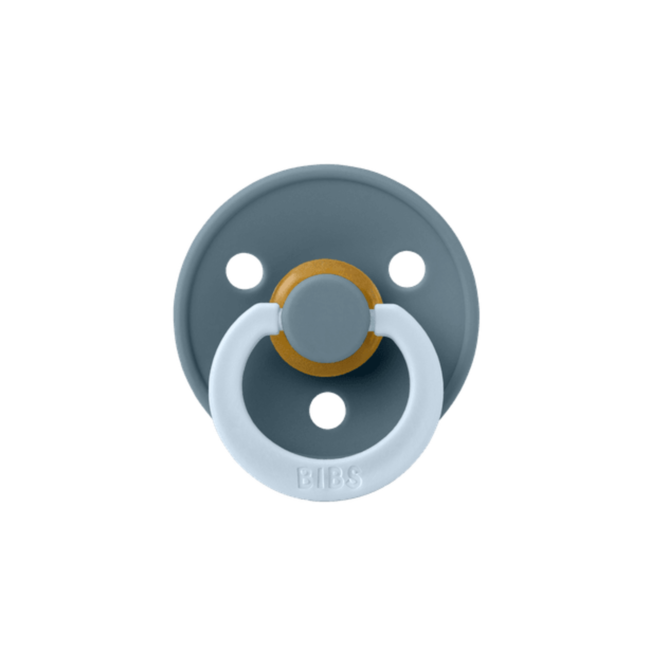 BIBS – Studio Collection - Fopspeen - Rond – Baby Blue/Petrol – Maat 3 – 2 Stuks