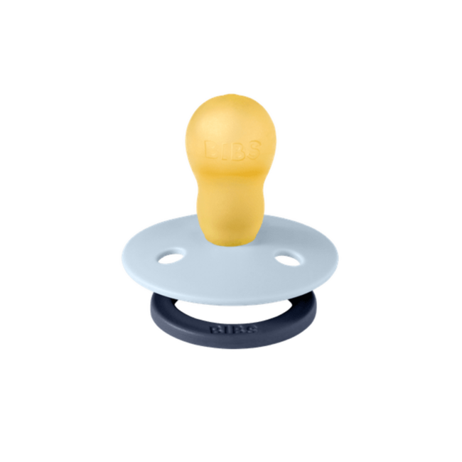 BIBS – Studio Collection - Fopspeen - Rond – Baby Blue/Petrol – Maat 3 – 2 Stuks