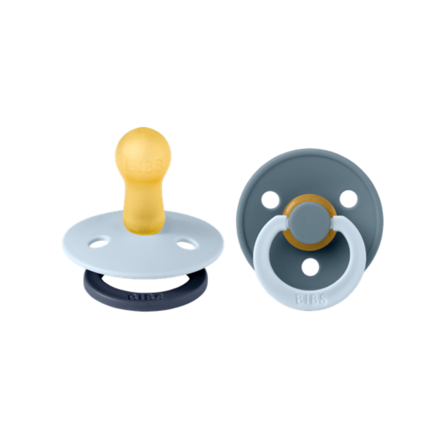 BIBS – Studio Collection - Fopspeen - Rond – Baby Blue/Petrol – Maat 3 – 2 Stuks