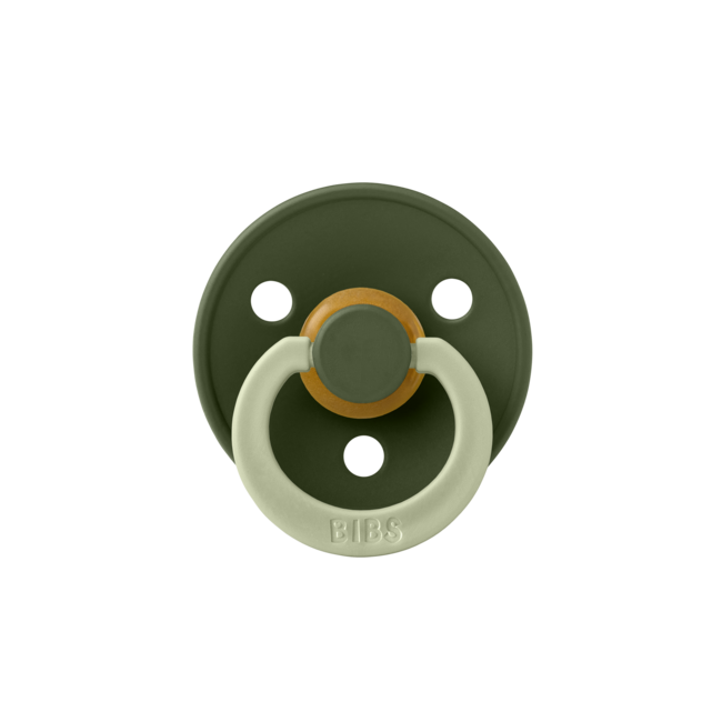 BIBS – Studio Collection - Fopspeen - Rond – Sage/Hunter Green – Maat 2 – 2 Stuks