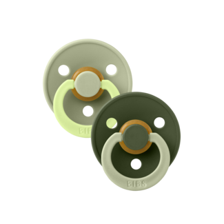 Bibs BIBS – Studio Collection - Fopspeen - Rond – Sage/Hunter Green – Maat 2 – 2 Stuks