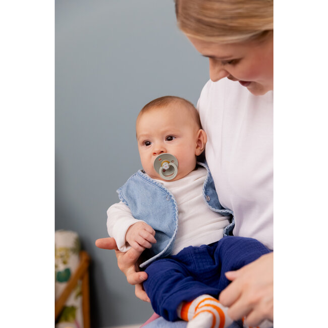 BIBS – Studio Collection - Fopspeen - Rond – Jasmine/Sage – Maat 1 – 2 Stuks