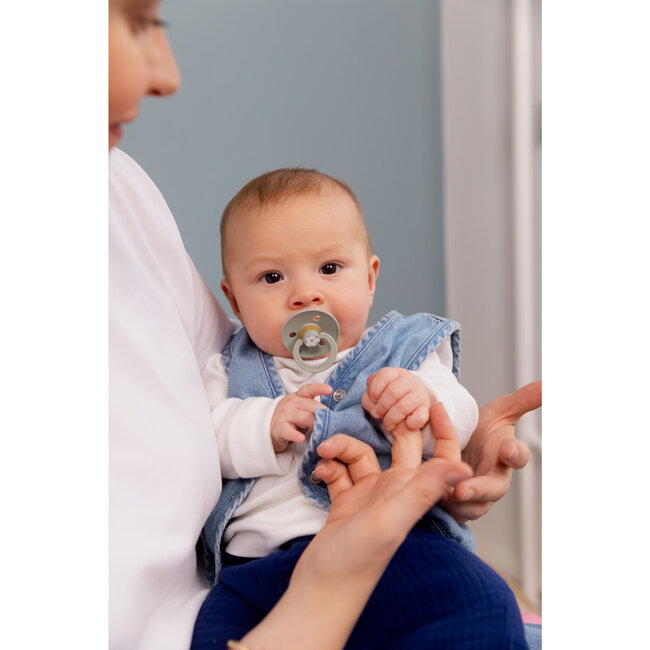 BIBS – Studio Collection - Fopspeen - Rond – Jasmine/Sage – Maat 1 – 2 Stuks