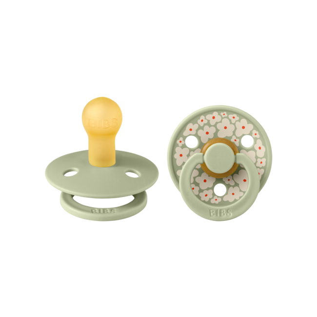 BIBS – Studio Collection - Fopspeen - Rond – Jasmine/Sage – Maat 1 – 2 Stuks