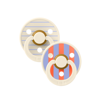 Bibs BIBS – Studio Collection - Fopspeen - Rond – Ivory/Hush – Maat 1 – 2 Stuks