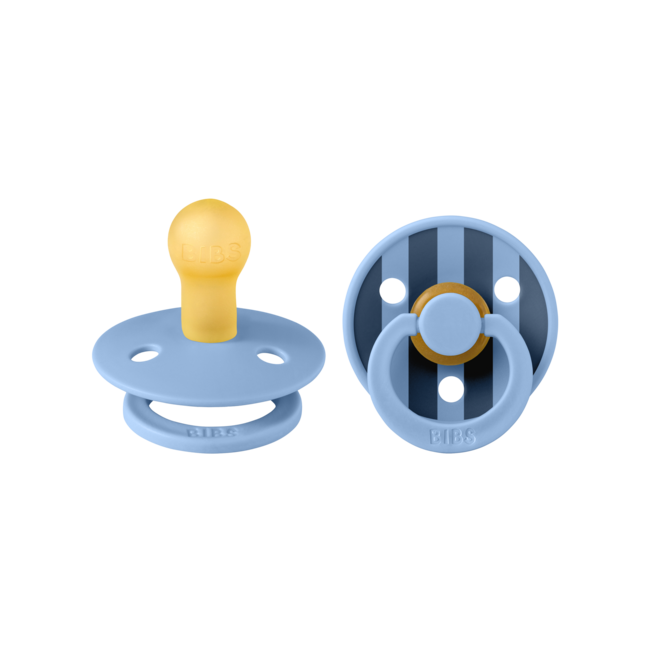 BIBS – Studio Collection - Fopspeen - Rond – Sky Blue – Maat 2 – 2 Stuks