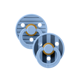 Bibs BIBS – Studio Collection - Fopspeen - Rond – Sky Blue – Maat 2 – 2 Stuks