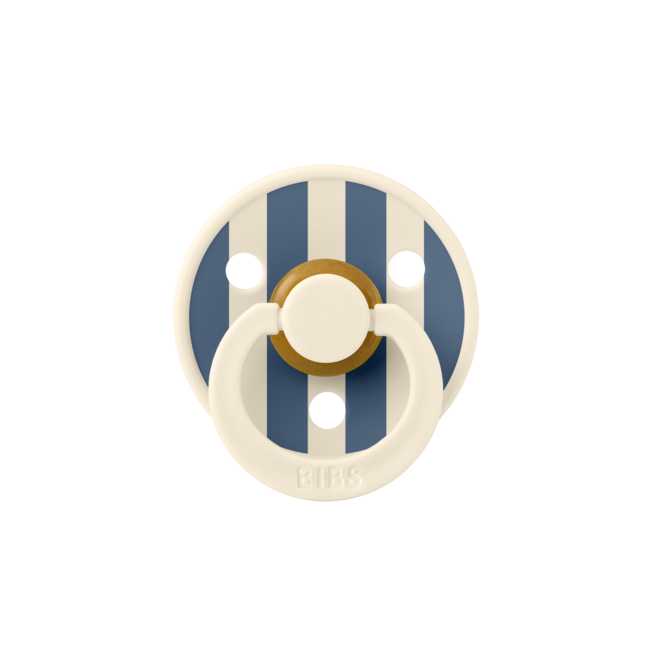 BIBS – Studio Collection - Fopspeen - Rond – Ivory/Steel – Maat 2 – 2 Stuks