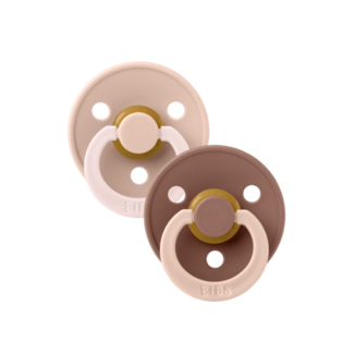 Bibs BIBS – Studio Collection - Fopspeen - Rond – Blush/Woodchuck – Maat 1 – 2 Stuks