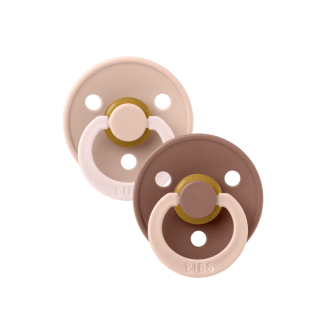 Bibs BIBS – Studio Collection - Fopspeen - Rond – Blush/Woodchuck – Maat 1 – 2 Stuks