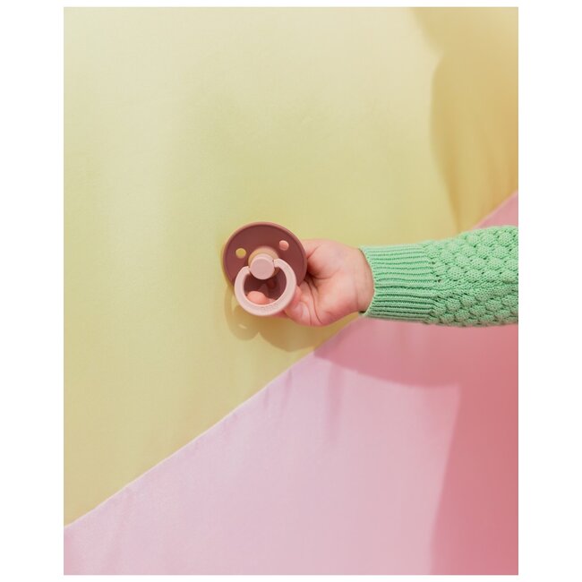 BIBS – Studio Collection - Fopspeen - Rond – Blush/Woodchuck – Maat 2 – 2 Stuks