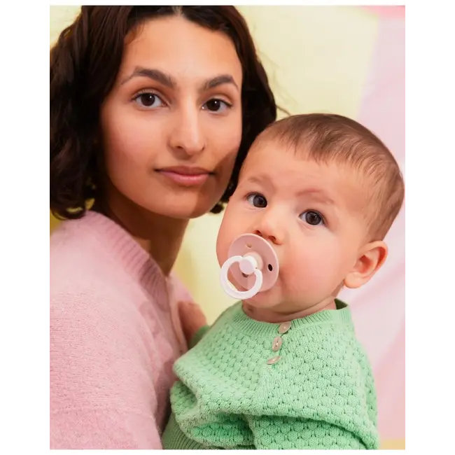 BIBS – Studio Collection - Fopspeen - Rond – Blush/Woodchuck – Maat 2 – 2 Stuks