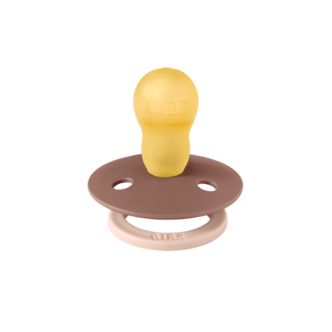 BIBS – Studio Collection - Fopspeen - Rond – Blush/Woodchuck – Maat 2 – 2 Stuks