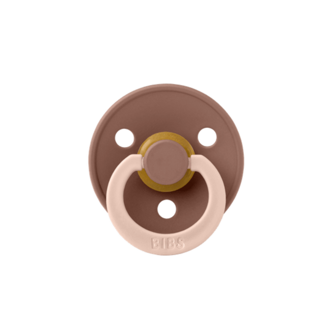 BIBS – Studio Collection - Fopspeen - Rond – Blush/Woodchuck – Maat 2 – 2 Stuks