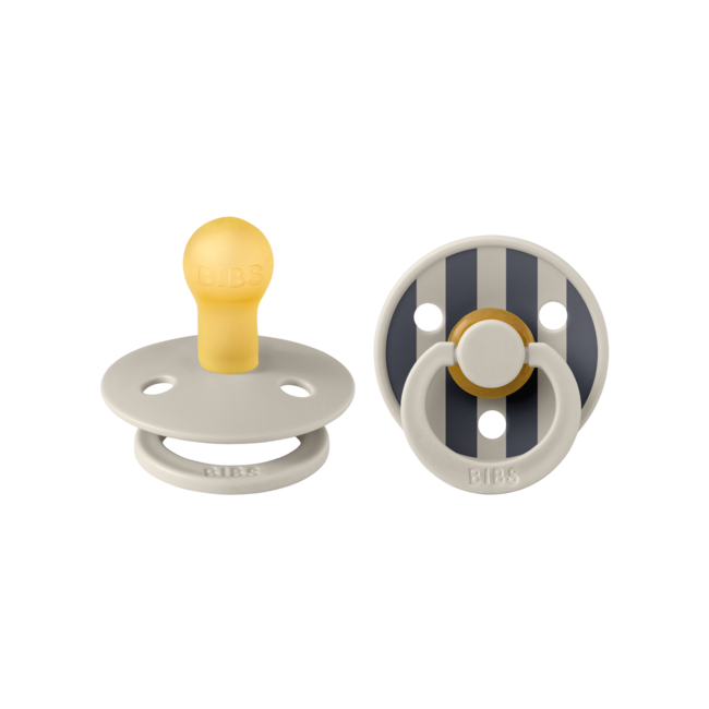 BIBS – Studio Collection - Fopspeen - Rond – Sand Mix – Maat 2 – 2 Stuks