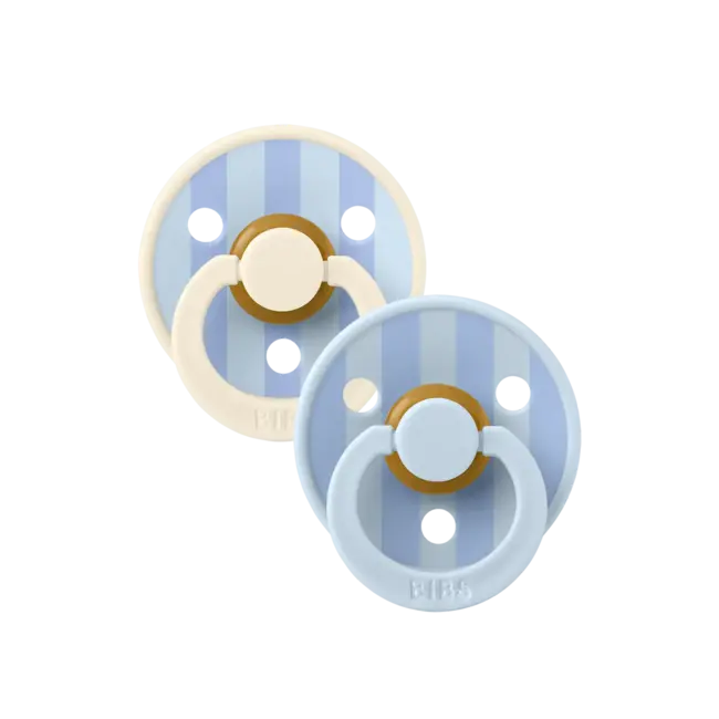 Bibs BIBS – Studio Collection - Fopspeen - Rond – Baby Blue/Dusty Blue mix – Maat 1 – 2 Stuks