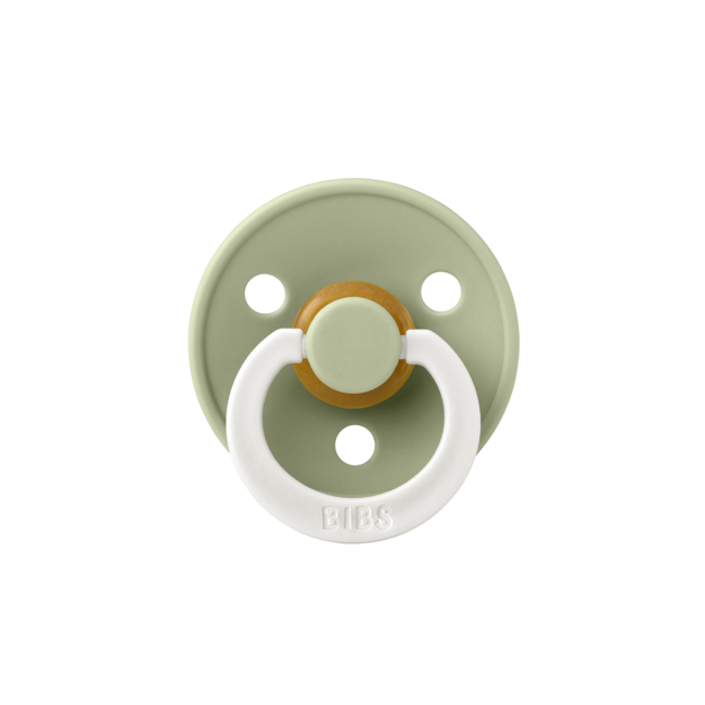 BiBS - Glow in the Dark - Maat 1 - Fopspeen - Rond - Sage/Vanilla